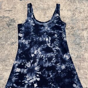 No Boundaries Blue and White Tie-Dye Top